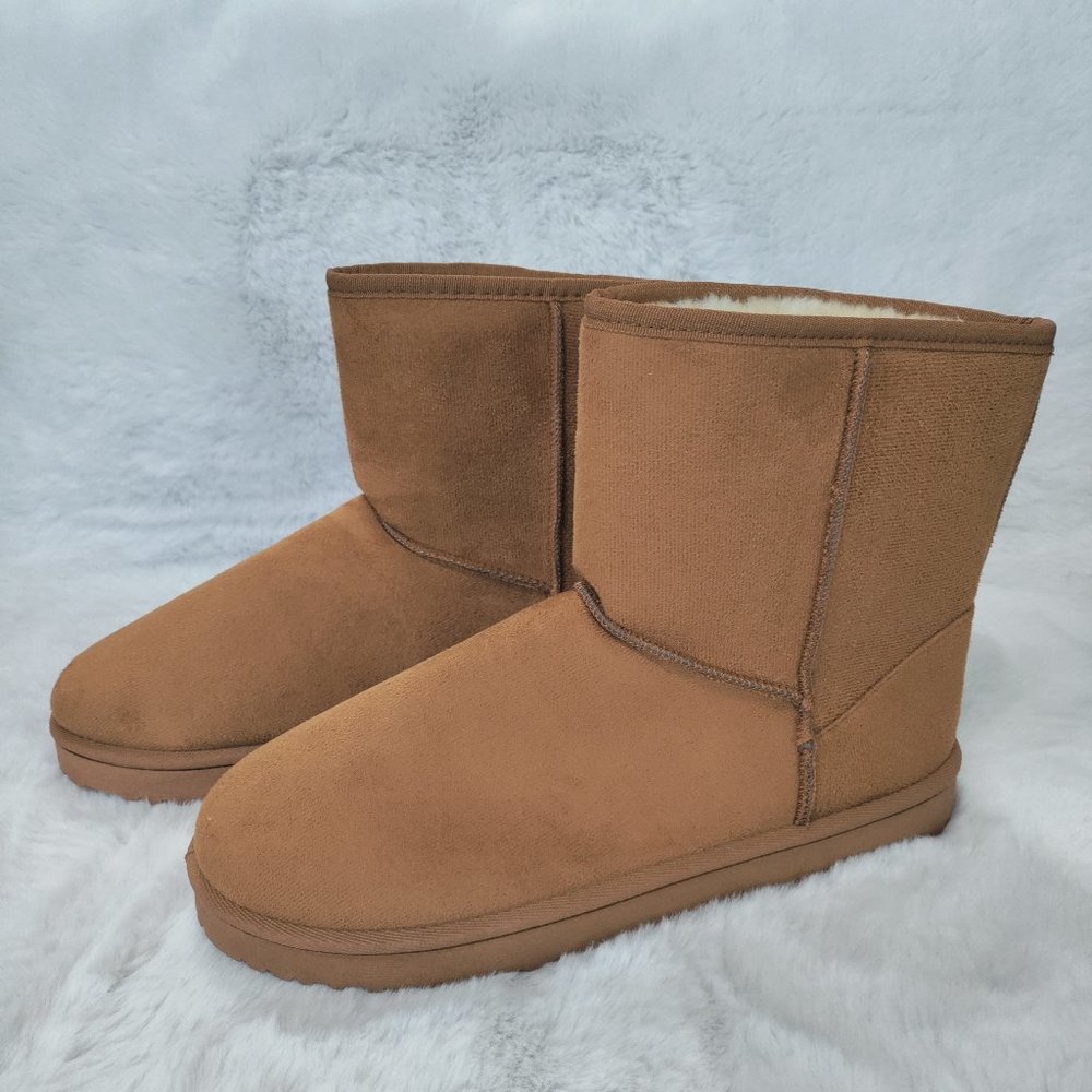 NO BRAND Women's Faux Fur Lined Ankle Snow Boots Outdoor Winter Shoes Size 44 EU